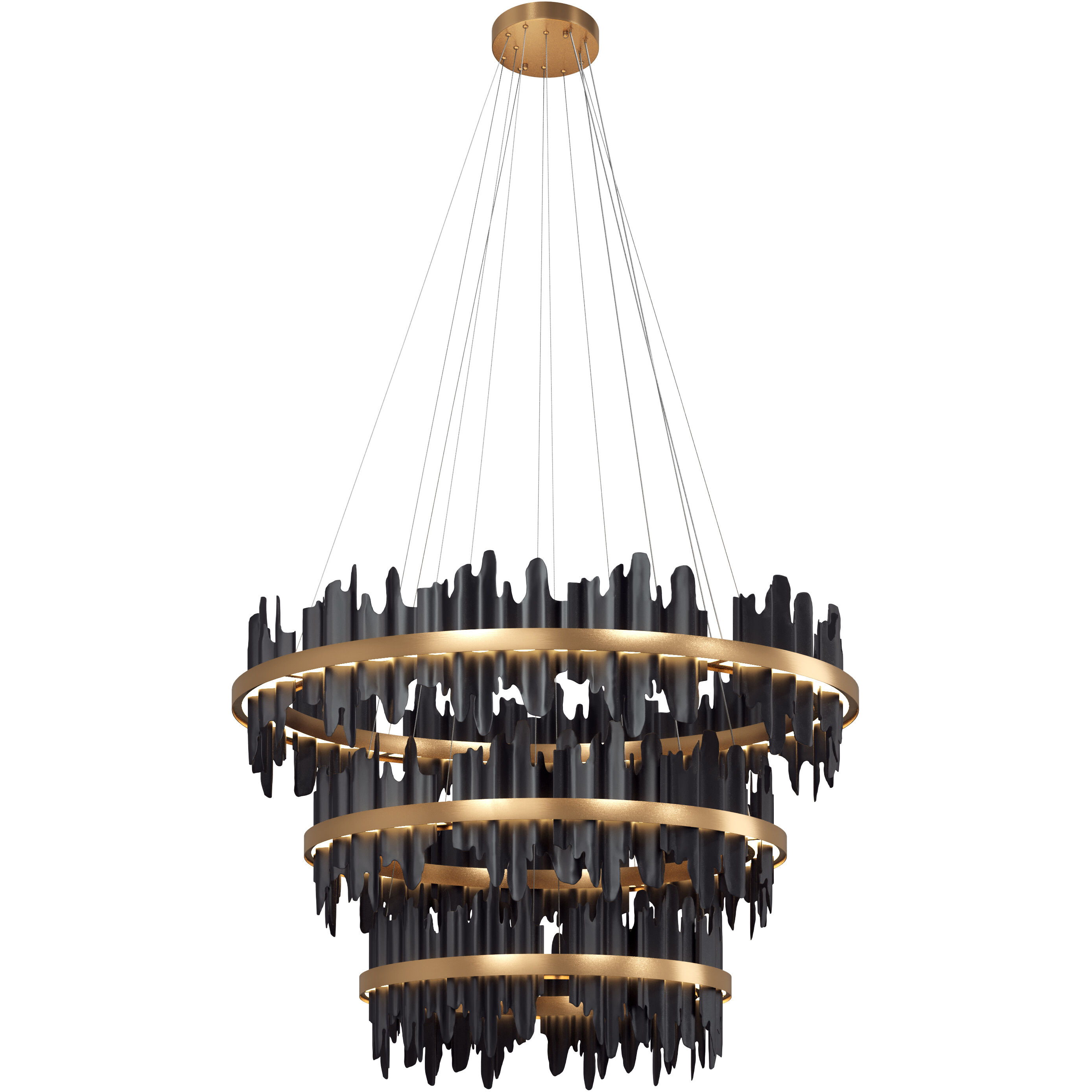 Icarus LED Matte Black / Gold / Silver Chandelier Ceiling Light, Large